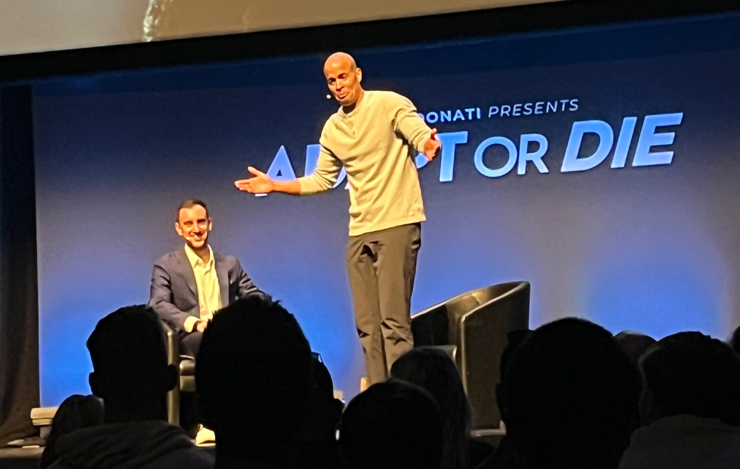 David Goggins presenting at Adapt or Die 2024