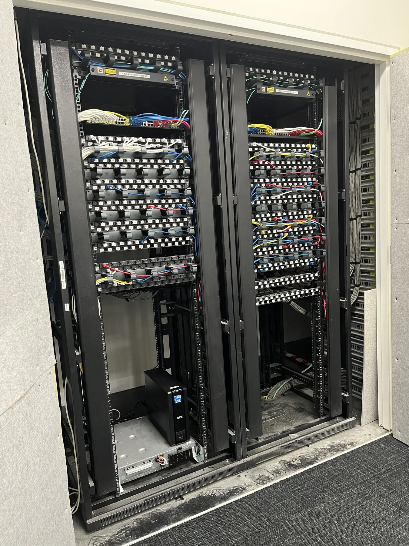 Secondary cabinet after recabling